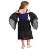 JEATHA Girls Medieval Renaissance Dress Flare Long Sleeve Cold Shoulder Steampunk Gothic Victorian Corset Dress Blue 6 Years view 2