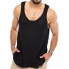 Maiyifu-GJ Men's Performance Gym Muscle Knit Vest Summer Solid Color Outdoor Tank Tops Sleeveless Workout Casual Vest (Black,Large) view 1