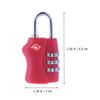 PACKOVE Password Lock 3 Lock TSA Approved Locks 3 Combination Lock Customs Lock view 2