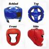 2 Pack Boxing Headgear Equipment Taekwondo Sparring Gear MMA Gear Muay Thai Boxing Safety Helmet Boxing Protective Gear for Men Women Beginner(Blue and Red) view 2
