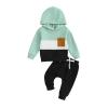 LIOMENGZI Infant Baby Boy Fall Winter Clothes Outfits Hooded Long Sweatshirt Pants Set Toddler Clothes 6 12 18 24 Months 2T view 1