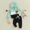 LIOMENGZI Infant Baby Boy Fall Winter Clothes Outfits Hooded Long Sweatshirt Pants Set Toddler Clothes 6 12 18 24 Months 2T view 2