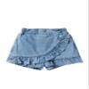 Floerns Girls Casual Ruffle Trim Denim Skorts Elastic Waist Skirt Shorts Medium Wash 4Y view 1