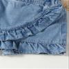 Floerns Girls Casual Ruffle Trim Denim Skorts Elastic Waist Skirt Shorts Medium Wash 4Y view 2