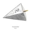 BT Outdoors Pyramid Sinker, Aluminum, Fishing-Pyramid-Sinker, Fishing Weight, 2 oz, Silver, Pyramid view 2