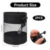 2Pcs Golf Balls Storage Bag,Nylon Mesh Golf Ball Bags, Golf Pouch Bags Golf Ball Pouch Drawstring Golf Tees Pouch Bag Golf Bag Organizer Golf Ball Holder view 2