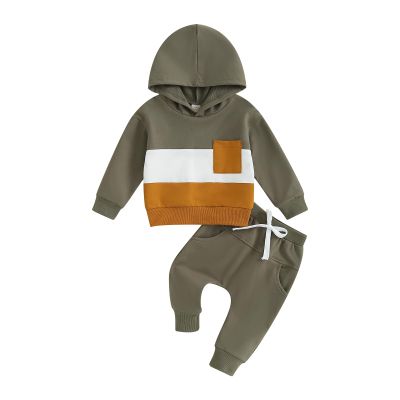 LIOMENGZI Infant Baby Boy Fall Winter Clothes Outfits Hooded Long Sweatshirt Pants Set Toddler Clothes 6 12 18 24 Months 2T
