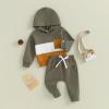 LIOMENGZI Infant Baby Boy Fall Winter Clothes Outfits Hooded Long Sweatshirt Pants Set Toddler Clothes 6 12 18 24 Months 2T view 3