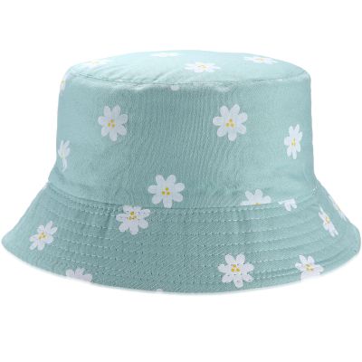 Bucket Hat for Women Men Washed Cotton Reversible Summer Travel Fishing Cap Beach Fisherman Sun Bucket Hat White Flower Sun Hats for Adults Teens