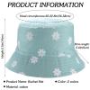 Bucket Hat for Women Men Washed Cotton Reversible Summer Travel Fishing Cap Beach Fisherman Sun Bucket Hat White Flower Sun Hats for Adults Teens view 4