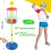 Meooeck 42 Inches Mini Disc Golf Baskets with 10 Flying Discs Golf Starter Set for Indoor Outdoor Yard and Beach Games(Chic Color) view 2