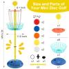 Meooeck 42 Inches Mini Disc Golf Baskets with 10 Flying Discs Golf Starter Set for Indoor Outdoor Yard and Beach Games(Chic Color) view 3