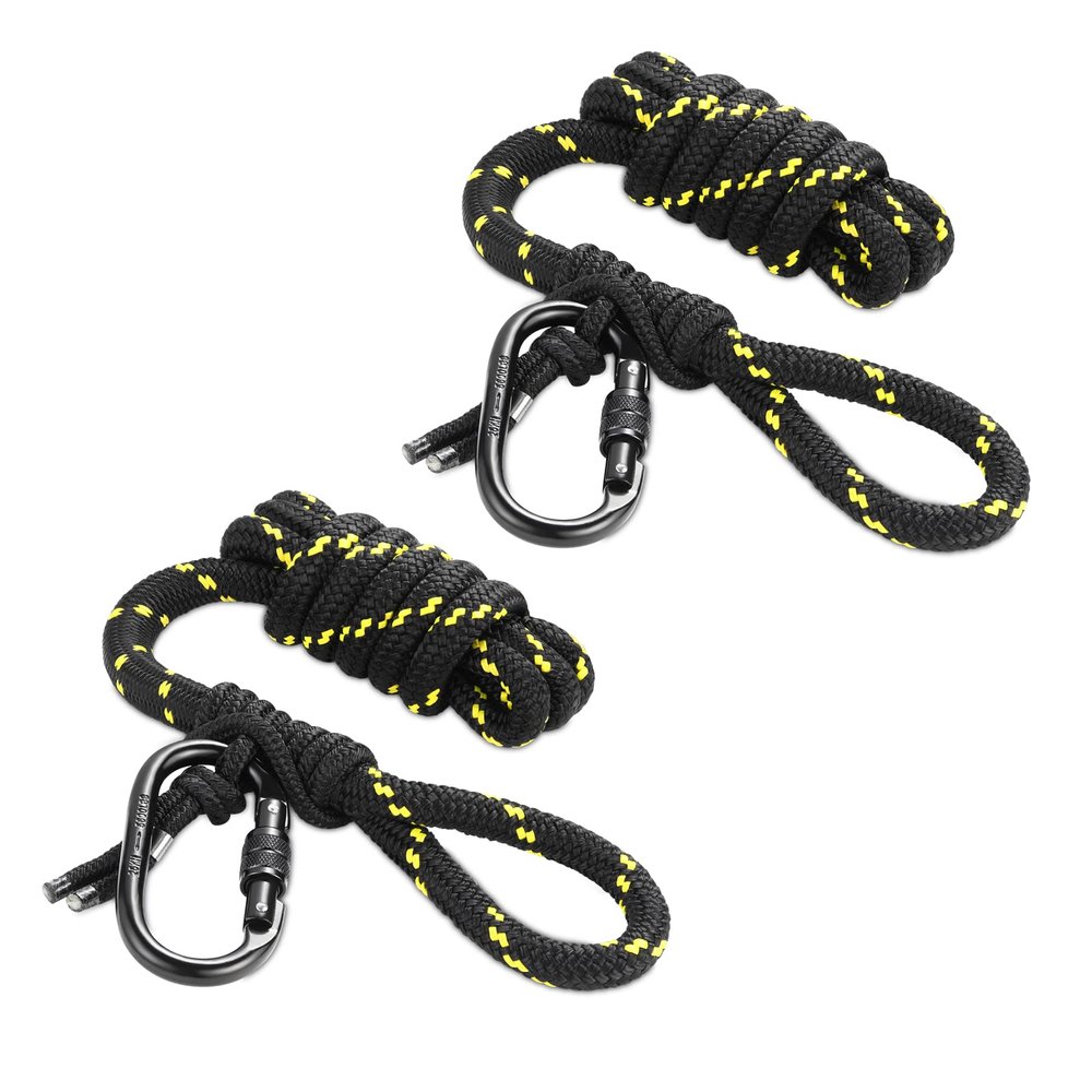 HUNTARMOR Lineman's Rope, Linemans Climbing Rope Tree Stand, Saddle and Set Up Climbing Sticks, Hunting Lifelines for Hunting Saddle, Treestand Fall Protection Linemans Rope for Hunting (2 Pack)