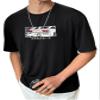 Men Japanese Letter & Car Print Tee (Color : Black, Size : Large) view 1