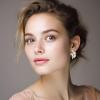 AB Rhinestone Stud Earrings for Women Small Dainty Crystal Cluster Drop Earrings Cute Costume Jewelry for Bridal Wedding Party Gift view 2