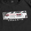 Men Japanese Letter & Car Print Tee (Color : Black, Size : Medium) view 3