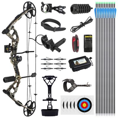 Compound Bow Kit - Compound Bow and Arrows for Adults Beginner Hunting & Targeting, Limb Made in USA, Draw Weight 0-70 lbs, Draw Length 9-31", IBO 325FPS, with Archery Hunting Accessories