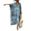Leisureperiod Kaftan Dresses for Women Plus Size Summer Beach Dress Stripe Print V neck Cover Up Loose Soft Caftan Loungewear view 1