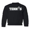 superhotapparel Tennis Racquet Sports Fans Tennis Lover Tee Gift Youth Crewneck Sweatshirt (Black, Youth Small) view 1