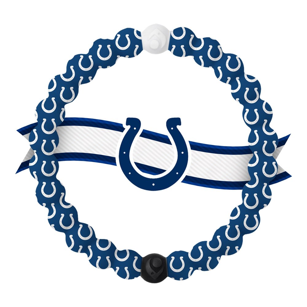 Lokai Silicone Beaded Bracelet for Men & Women, NFL Football Collection - Indianapolis Colts, Large - Silicone Jewelry Fashion Bracelet Slides-On for Comfortable Fit