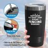 Hobby Tumbler 20oz Black -Fencing Sessions - Fencing Lovers Fencer Gifts Sport Fans Coach Swordsman Fighter Friend view 4