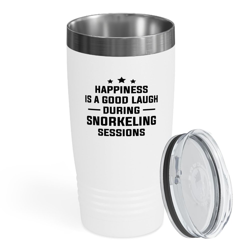 Hobby Tumbler 20oz White -Snorkeling Sessions - Snorkeling Underwater Scuba Diver Scuba Diving Deep Diver Sea Enthusiast Snorkeler