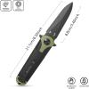 Sitivien ST158 Folding Pocket Knife,Titanium Plating Black Stonewashed DC53 Steel Blade with G10 Handle Chinese Zodiac Series EDC Tool Knife for Outdoor Camping,Hiking,Hunting,Fishing(Black+Green)  view 2