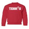 superhotapparel Tennis Racquet Sports Fans Tennis Lover Tee Gift Youth Crewneck Sweatshirt (Red, Youth Small) view 1