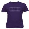 Tennis Court Lines Awesome Sports Tournament Lover Unisex T-Shirt (Purple, XX-Large) view 1