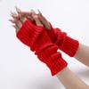 Leoparts Womens 80s Ribbed Knit Arm Leg Warmers Fingerless Gloves Footless Socks for Dance Cosplay Costume Party Accessory view 2