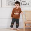 allshope Toddler Baby Boy Halloween Outfits Tracksuit Pumpkin Print Long Sleeve Sweatshirt Elastic Pants Cute Infant Fall Clothes (Earthy Yellow, 2-3T) view 2