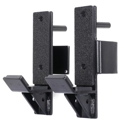 SYL Fitness J-Hooks for Squat/Power Rack - Available in 2"x2" and 3"x3", Heavy Duty J-Cups Barbell Holder with UHMV Pads (For 2"x2" Rack with 1/2" Hole)