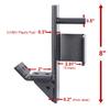 SYL Fitness J-Hooks for Squat/Power Rack - Available in 2"x2" and 3"x3", Heavy Duty J-Cups Barbell Holder with UHMV Pads (For 2"x2" Rack with 1/2" Hole) view 2