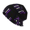 Alzheimer Awareness Ribbon American Flag Comfort Elegance Knitted Hat Black Daily for Men Women view 1