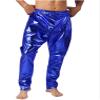 Freebily Men's Shiny Metallic Dance Bloomers Trousers Jazz Hip Hop Street Dance Harem Pants Royal Blue Medium view 2