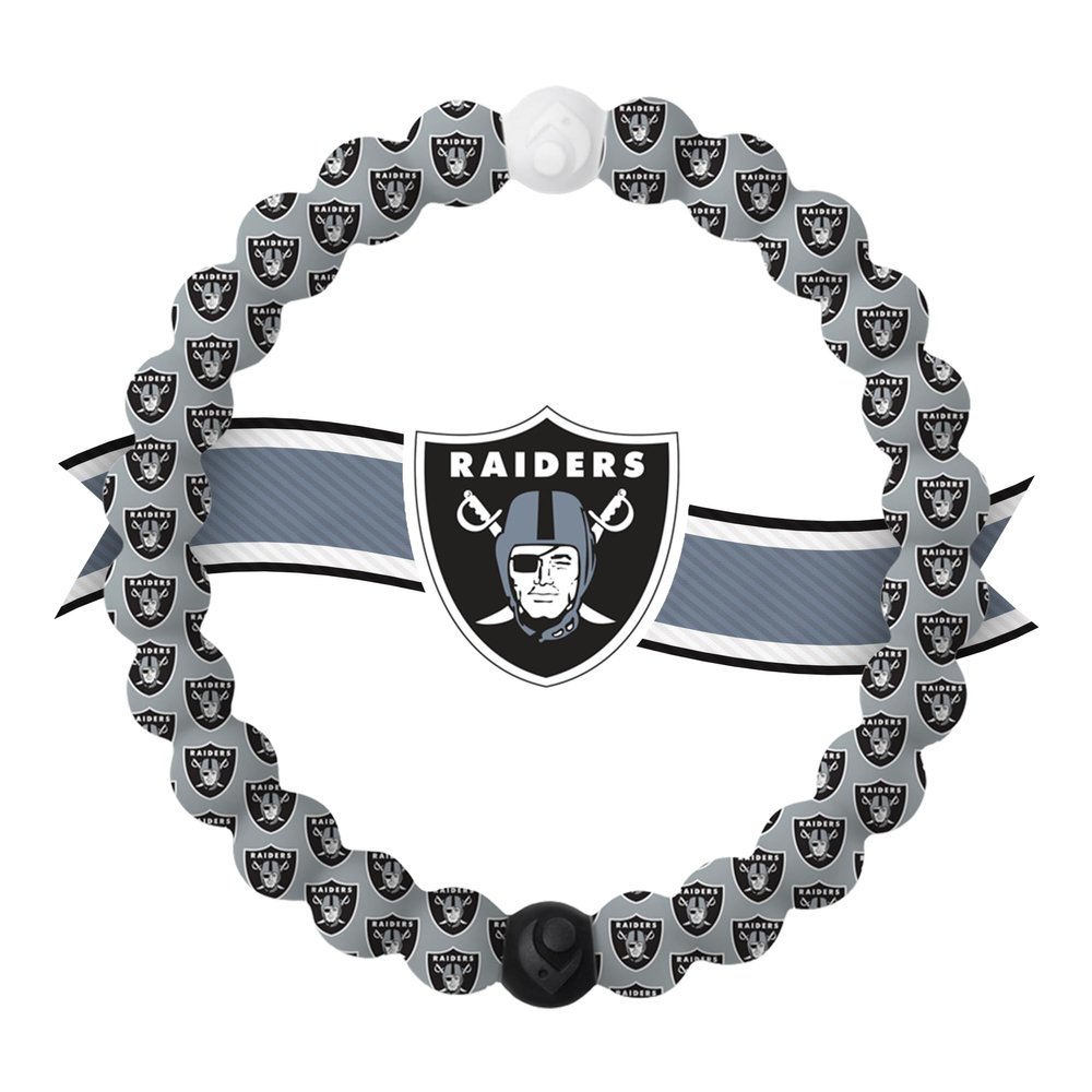 Lokai Silicone Beaded Bracelet for Men & Women, NFL Football Collection - Las Vegas Raiders, Small - Silicone Jewelry Fashion Bracelet Slides-On for Comfortable Fit