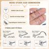 18g Silver Nose Rings Hoop and 20g Nose Studs Sets for Women Men,Hypoallergenic 316L Surgical Stainless Steel L Shape/Corkscrew/Straight Nose Studs Nose Screw Bone 1.5/2/3mm CZ Piercings Jewelry 12Pcs view 4