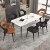 Dining Chair Kitchen Dining Room Furniture Chairs Leather Dining Chair Set of 2 Kitchen Living Room Lounge Counter Chairs Ergonomic Seat Sturdy Carbon Steel Metal Legs (Color : Orange) view 2