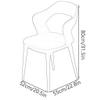 Dining Chair Kitchen Dining Room Furniture Chairs Leather Dining Chair Set of 2 Kitchen Living Room Lounge Counter Chairs Ergonomic Seat Sturdy Carbon Steel Metal Legs (Color : Orange) view 3