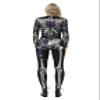 URVIP Women Halloween Cosplay Costumes 3D Skeleton Jumpsuit Bodysuit Stretch Skinny Bodycon Catsuit Outfit Colour-15 S view 2