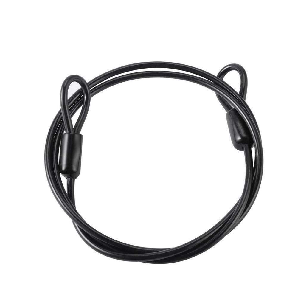 VekkEr Bike Lock,u Lock,Combination Bike Lock,Scooter Lock,Cable Steel Wire Rope 100cm/39'' for Outdoor Sports Bike Lock Bicycle Cycling Scooter Guard Security (Color : Black)
