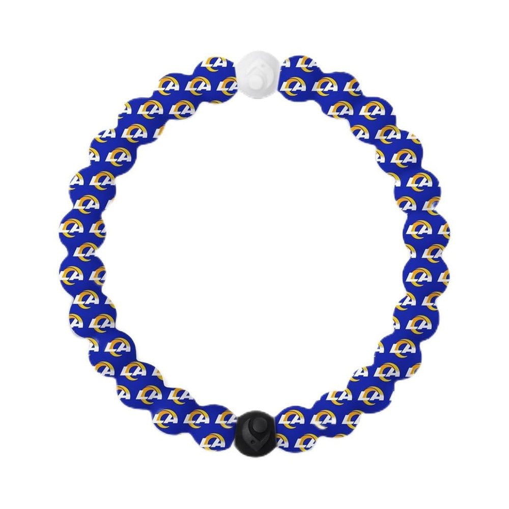 Lokai Silicone Beaded Bracelet for Men & Women, NFL Football Collection - Los Angeles Rams, Silicone Jewelry Fashion Bracelet Slides-On for Comfortable Fit