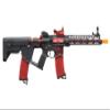 Lancer Tactical Proline Enforcer Bluebird Skeleton Steel Airsoft AEG Adjustable Stock w/Fast Trigger & Mosfet (Red Dot & Two Magazines Included) (Black/Red) view 2