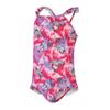 Speedo Baby Girls Learn To Swim Printed Thin Strap Frill One Piece Bathing Suit (9-12 Months) (Pink/Purple) view 1