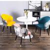 Dining Chair Kitchen Dining Room Furniture Chairs Velvet Dining Chairs with Armrests and Backrest with Metal Chair Legs for Office Lounge Dining Kitchen Bedrom (Color : Pink) view 2