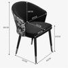 Dining Chair Kitchen Dining Room Furniture Chairs Velvet Dining Chairs with Armrests and Backrest with Metal Chair Legs for Office Lounge Dining Kitchen Bedrom (Color : Pink) view 3