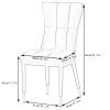 Dining Chair Kitchen Dining Room Furniture Chairs Dining Chairs Modern Leather High Back Padded Soft Seat Dining Chair Water Proof Leather Side Chair with Black Metal Legs (Color : Blue) view 3