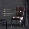 Dining Chair Kitchen Dining Room Furniture Chairs Dining Chairs Modern Leather High Back Padded Soft Seat Dining Chair Water Proof Leather Side Chair with Black Metal Legs (Color : Blue) view 4