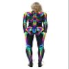 URVIP Women Halloween Cosplay Costumes 3D Skeleton Jumpsuit Bodysuit Stretch Skinny Bodycon Catsuit Outfit Colour-33 S view 2