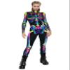 URVIP Women Halloween Cosplay Costumes 3D Skeleton Jumpsuit Bodysuit Stretch Skinny Bodycon Catsuit Outfit Colour-33 S view 3